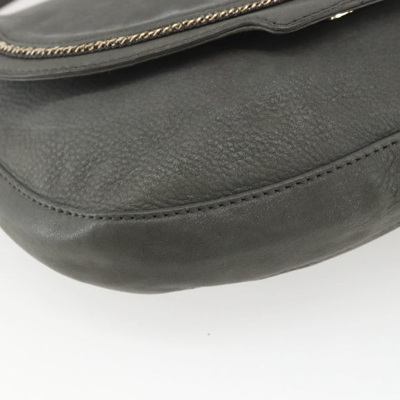 FENDI Schoudertas Suède Grijs Goud Origineel ka1367