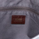 FENDI Shoulder Bag Suede Gray Gold Auth ka1367-14