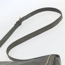 FENDI Shoulder Bag Suede Gray Gold Auth ka1367-8