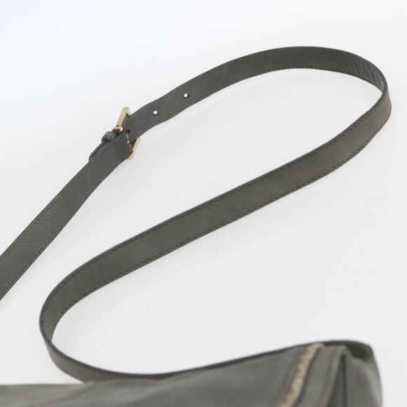 FENDI Schoudertas Suède Grijs Goud Origineel ka1367