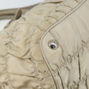 PRADA Hand Bag Nylon 2way Beige Silver Auth ka1368-16