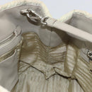 PRADA Hand Bag Nylon 2way Beige Silver Auth ka1368-22