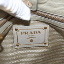 PRADA Hand Bag Leather 2way Beige Gold Auth ka1369-19