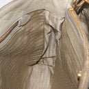 PRADA Hand Bag Leather 2way Beige Gold Auth ka1369-20