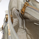 PRADA Hand Bag Leather 2way Beige Gold Auth ka1369-24