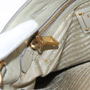 PRADA Hand Bag Leather 2way Beige Gold Auth ka1369-25