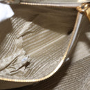 PRADA Hand Bag Leather 2way Beige Gold Auth ka1369-26