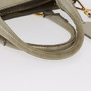 PRADA Hand Bag Leather 2way Beige Gold Auth ka1369-7