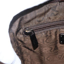 Salvatore Ferragamo Animal Pattern Hand Bag Vinyl Brown Gold Silver Auth ka1371-18