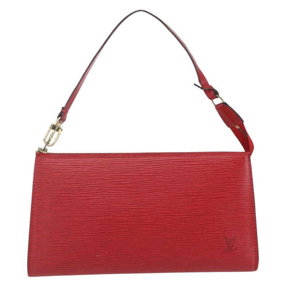 LOUIS VUITTON Epi Pochette Accessoires Pouch Red M52947 LV Auth ka1372