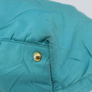 PRADA Hand Bag Nylon Light Blue Gold Auth ka1374-9