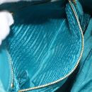 PRADA Hand Bag Nylon Light Blue Gold Auth ka1374-22