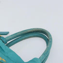 PRADA Hand Bag Nylon Light Blue Gold Auth ka1374-8