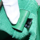 GUCCI Web Sherry Line Clutch Bag Leather Green Gold 500981 Auth ka1375-17