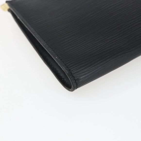 LOUIS VUITTON Epi Pochette Accessoires Pouch Black M52982 LV Auth ka1376