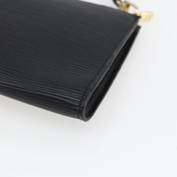 LOUIS VUITTON Epi Pochette Accessoires Pouch Black M52982 LV Auth ka1376