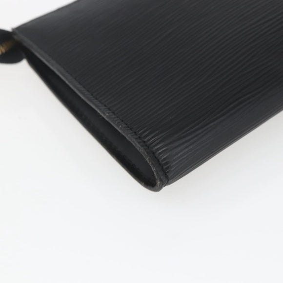 LOUIS VUITTON Epi Pochette Accessoires Pouch Black M52982 LV Auth ka1376