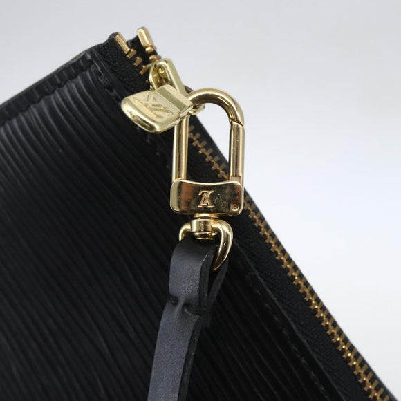 LOUIS VUITTON Epi Pochette Accessoires Pouch Black M52982 LV Auth ka1376
