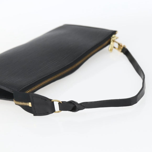 LOUIS VUITTON Epi Pochette Accessoires Pouch Black M52982 LV Auth ka1376