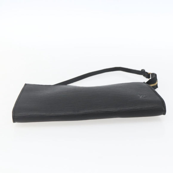 LOUIS VUITTON Epi Pochette Accessoires Pouch Black M52982 LV Auth ka1376