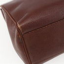 Salvatore Ferragamo Vala Shoulder Bag Leather Brown Gold Auth ka1378-16