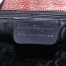 Salvatore Ferragamo Vala Shoulder Bag Leather Brown Gold Auth ka1378-12