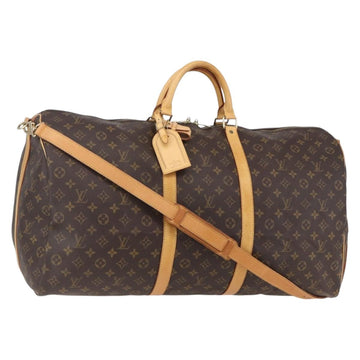 LOUIS VUITTON Monogram Keepall Bandouliere 60 Boston Bag M41412 LV Auth ka138