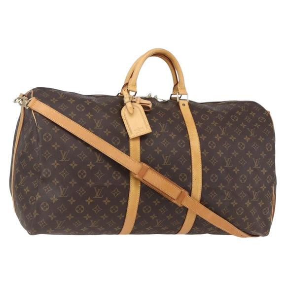 LOUIS VUITTON Monogram Keepall Bandouliere 60 Boston Bag M41412 LV Auth ka138