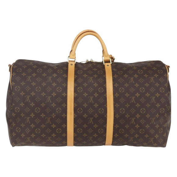 LOUIS VUITTON Monogram Keepall Bandouliere 60 Boston Bag M41412 LV Auth ka138