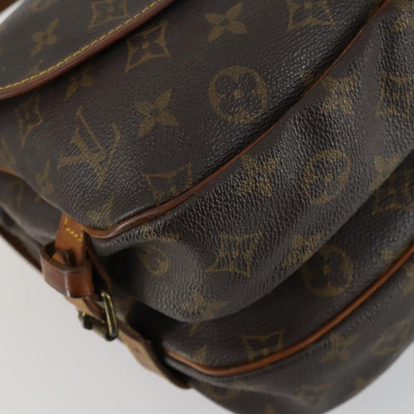 LOUIS VUITTON Monogram Saumur 30 Shoulder Bag M42256 LV Auth ka1380