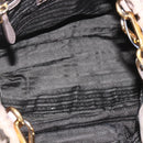 PRADA Hand Bag Leather 2way Beige Gold Auth ka1381-11