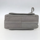 Chloe Paraty Hand Bag Leather 2way Gray Gold Auth ka1384-11