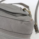 Chloe Paraty Hand Bag Leather 2way Gray Gold Auth ka1384-12