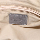 Chloe Paraty Hand Bag Leather 2way Gray Gold Auth ka1384-17