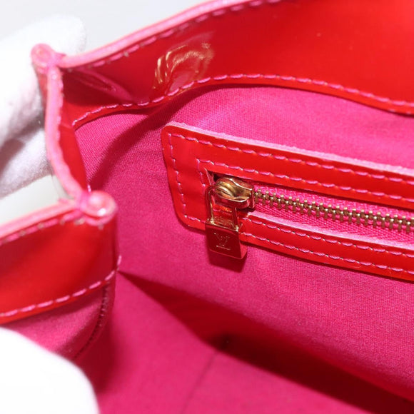LOUIS VUITTON Monogram Vernis Wilshire PM Hand Bag Rose Pop M93643 Auth ka1388