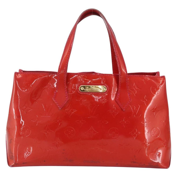 LOUIS VUITTON Monogram Vernis Wilshire PM Hand Bag Rose Pop M93643 Auth ka1388