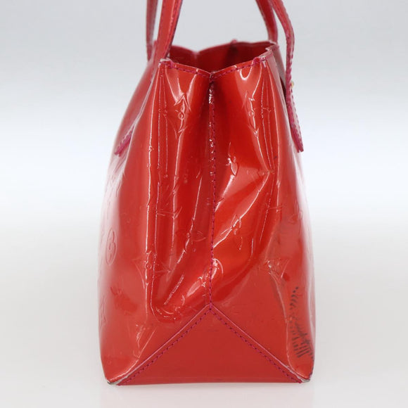 LOUIS VUITTON Monogram Vernis Wilshire PM Hand Bag Rose Pop M93643 Auth ka1388