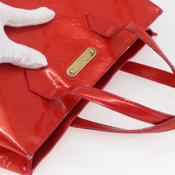 LOUIS VUITTON Monogram Vernis Wilshire PM Hand Bag Rose Pop M93643 Auth ka1388