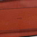 Chloe Chain Shoulder Bag Leather Orange Gold Auth ka1392-14