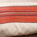 Chloe Chain Shoulder Bag Leather Orange Gold Auth ka1392-16