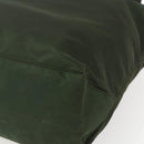 PRADA Tote Bag Nylon Khaki Silver Auth ka1393-9
