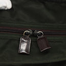 PRADA Tote Bag Nylon Khaki Silver Auth ka1393-17