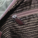 PRADA Tote Bag Nylon Khaki Silver Auth ka1393-20