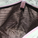 PRADA Tote Bag Nylon Khaki Silver Auth ka1393-22