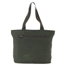 PRADA Tote Bag Nylon Khaki Silver Auth ka1393-2