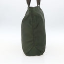 PRADA Tote Bag Nylon Khaki Silver Auth ka1393-3