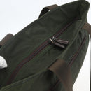 PRADA Tote Bag Nylon Khaki Silver Auth ka1393-6