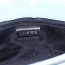 LOEWE Hand Bag Suede Blue Silver Auth ka1394-10