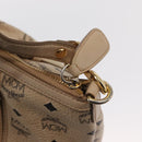 MCM Vicetos Logogram Tote Bag PVC Leather 2way Beige Gold Auth ka1395-18