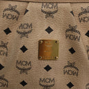MCM Vicetos Logogram Tote Bag PVC Leather 2way Beige Gold Auth ka1395-12